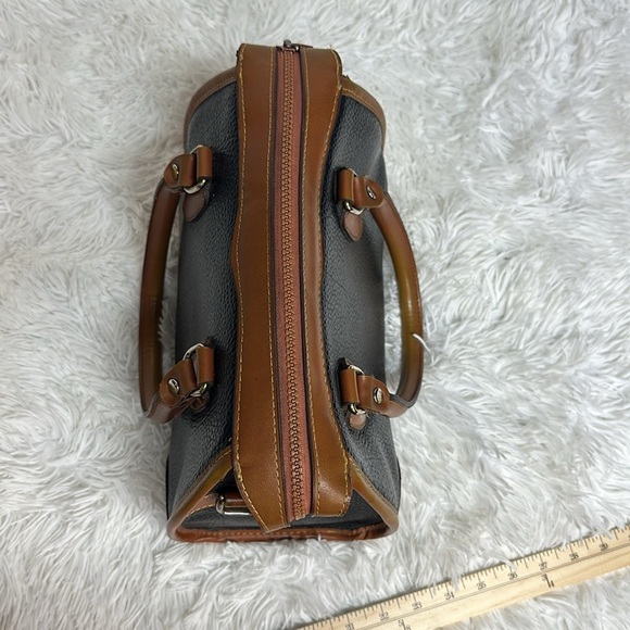 Unbranded Leather Satchel (Doctor bag style) Dark Blue and Tan - Picture 5 of 9